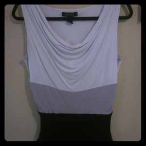 WHBM Banded Cowl Neck Top